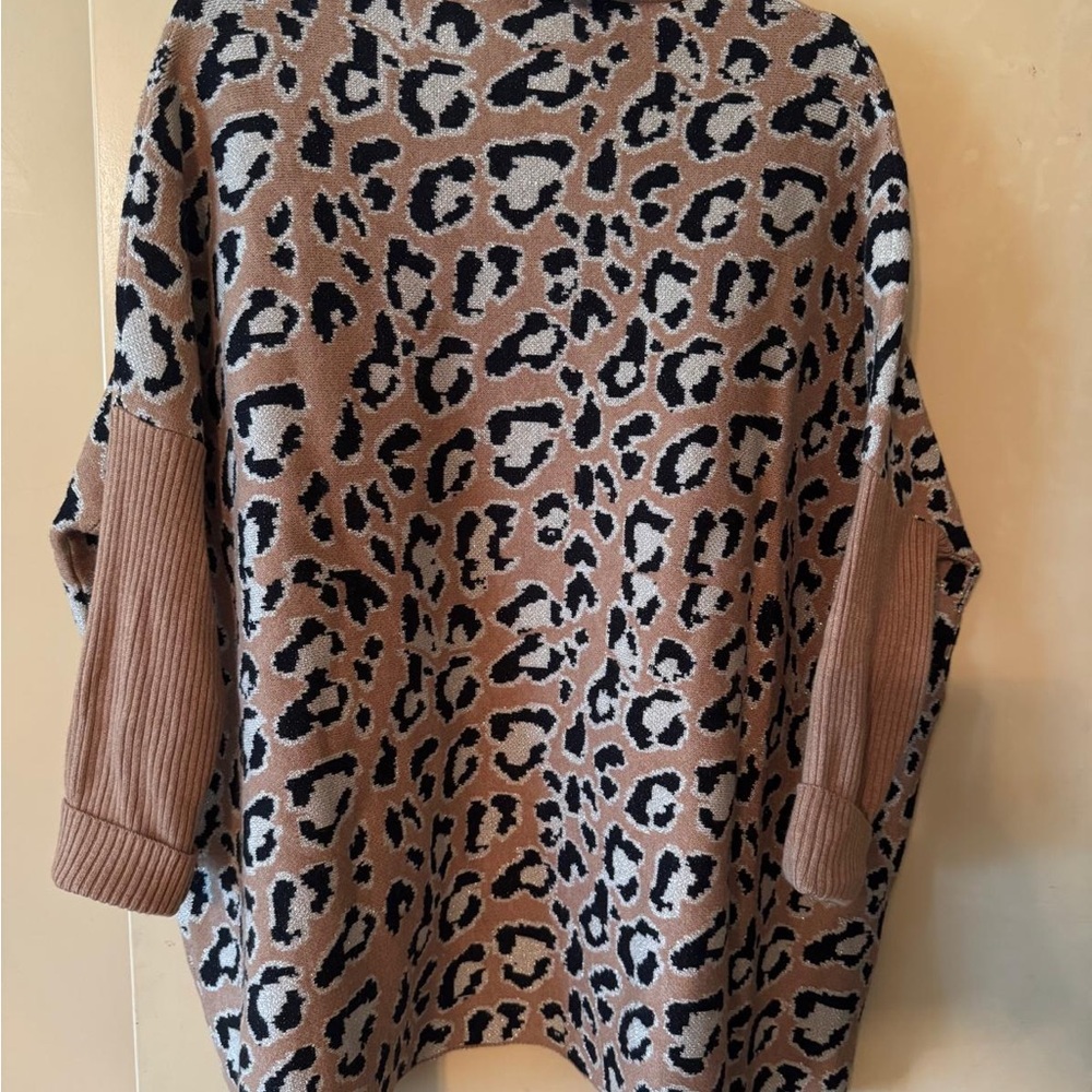 Leopard Print Oversized Sweater